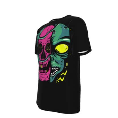 Left side view of Reptile Skull T-shirt highlighting the detailed reptile design and overall fit.