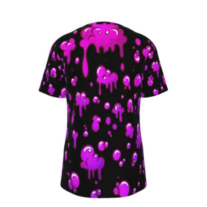 Back view of Faygo Rain T-Shirt showcasing the continuation of the all-over print design with Faygo droplets.