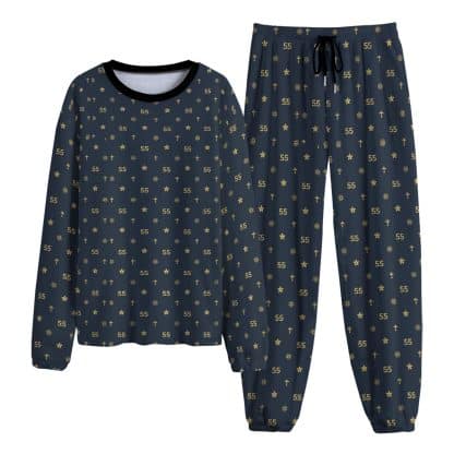 Louis 55 sleepwear shirt featuring a luxurious all-over print design in a sleek, bold style