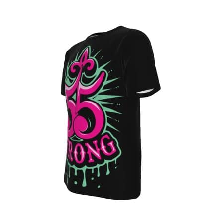 55 Strong Drip Royale T-shirt displayed flat with bold graphics and high-quality fabric
