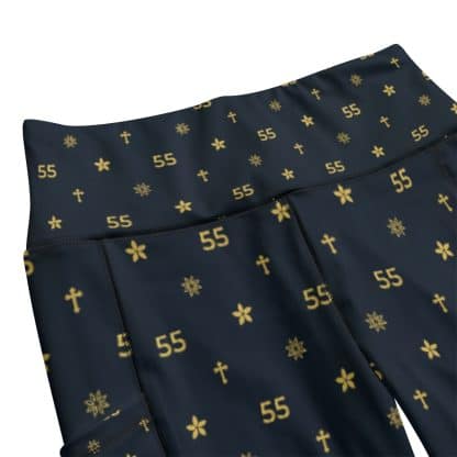 Another close-up of the Louis 55 yoga pants pattern showcasing the unique and eye-catching design elements