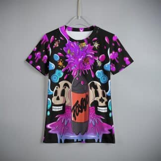 Front view of the Faygo Rain T-shirt showcasing bold and colorful Faygo Rain design on the chest