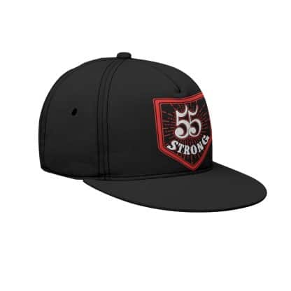 55 Strong Shield Hat with Embroidered Logo and Adjustable Snapback