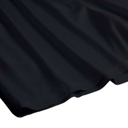 Close-Up of Little Evil Clown Logo on Black Mesh Shorts