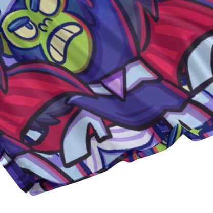 Black and Purple Insane Monkey All-Over Print Shorts for Urban Fashion