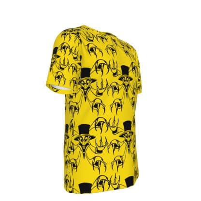 Gold and Black Performance Fabric Tee for a Modern Streetwear Look