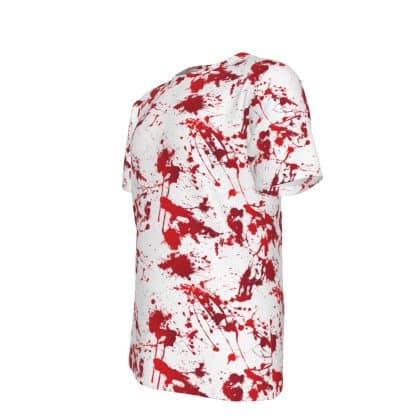 Blood Splatter T-Shirt – Bold Streetwear Tee with Grunge Horror Design