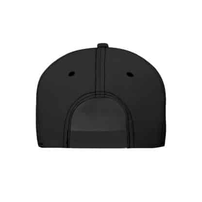 Black Flat Brim Hat Featuring 55 Strong Shield Logo for Urban Style