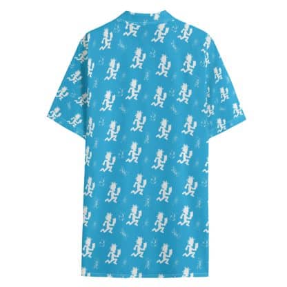 Hatchetman Hawaiian Button-Up – Blue & White Edition - Image 2
