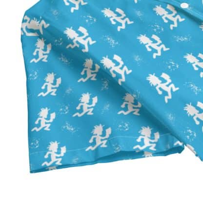 Hatchetman Hawaiian Button-Up – Blue & White Edition - Image 4