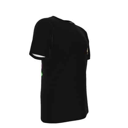 Dank Flamingo “Neon Channel Logo” Black T-Shirt (Collaboration) - Image 3