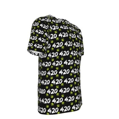Dank Flamingo “420 Leaf” All-Over Print T-Shirt (Collaboration) - Image 3
