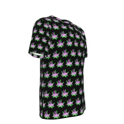 Dank Flamingo Neon Logo All-Over Print T-Shirt (Collaboration) - Image 3