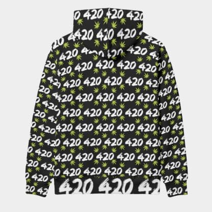 Dank Flamingo “420 Leaf” All-Over Print Hoodie (Collaboration) - Image 2