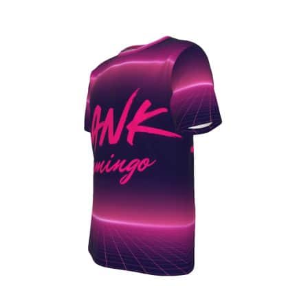 Dank Flamingo 1980s Vaporwave All-Over Print T-Shirt (Collaboration) - Image 4