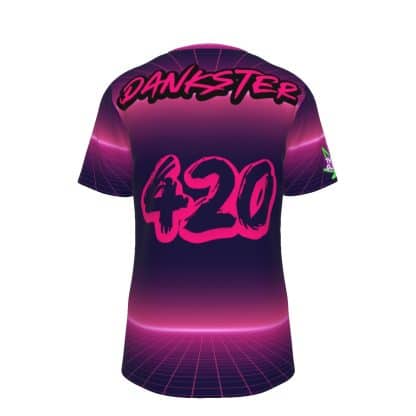 Dank Flamingo 1980s Vaporwave All-Over Print T-Shirt (Collaboration) - Image 2