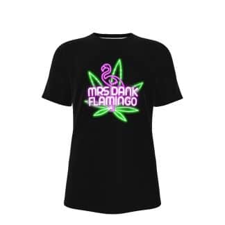 Dank Flamingo “Mrs. Dank Flamingo” Black T-Shirt (Collaboration)