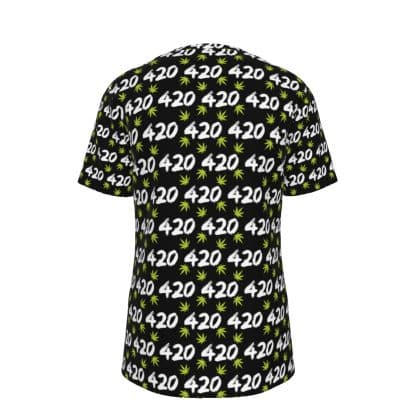 Dank Flamingo “420 Leaf” All-Over Print T-Shirt (Collaboration) - Image 2