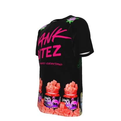 Dank Flamingo x Dank Bitez THCA All-Over Print T-Shirt (Collaboration) - Image 4