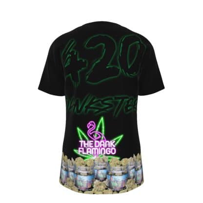 Dank Flamingo x Dank Bitez THCA All-Over Print T-Shirt (Collaboration) - Image 2