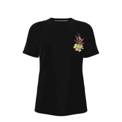 Dank Flamingo “Neon Channel Logo” Black T-Shirt (Collaboration)