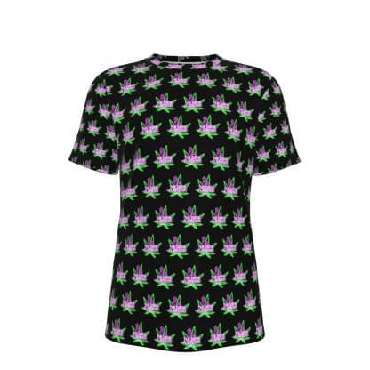 Dank Flamingo Neon Logo All-Over Print T-Shirt (Collaboration)
