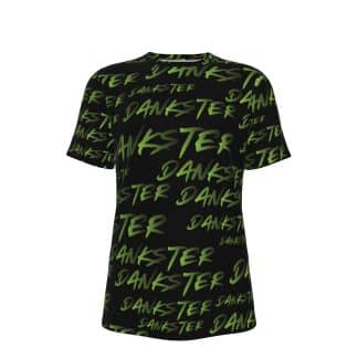 Dank Flamingo “Dankster” Green All-Over Print T-Shirt (Collaboration)