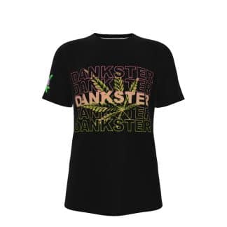 Dank Flamingo “Dankster Stack” Black T-Shirt (Collaboration)