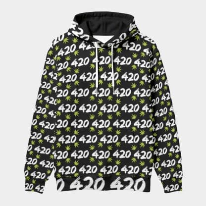 Dank Flamingo “420 Leaf” All-Over Print Hoodie (Collaboration)