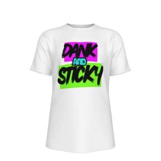 Dank Flamingo “Dank & Sticky Show” White T-Shirt (Collaboration)